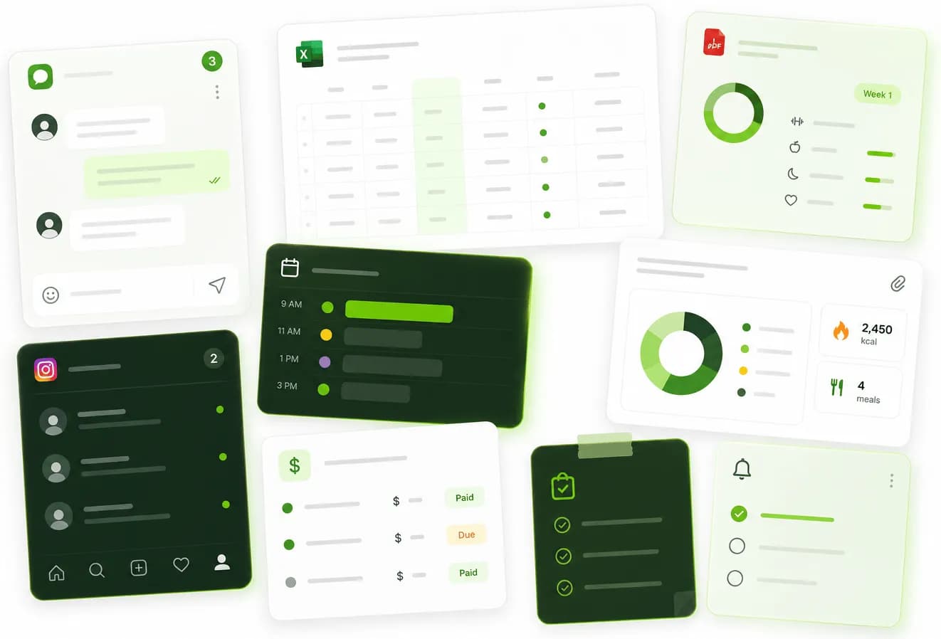 Scattered coaching apps and spreadsheets